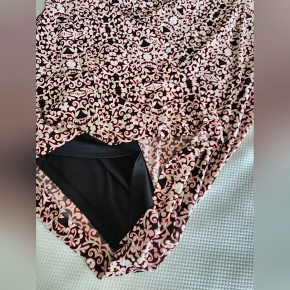 Liz Claiborne Pink Black Sheath Dress 3/4 Sleeve - Picture 9 of 12